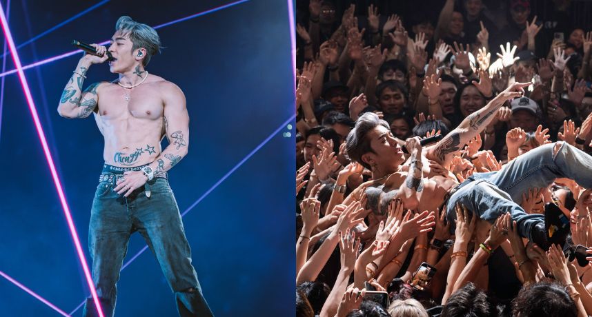 Tyson Yoshi邪教式演唱會嗨爆三萬人！「人體衝浪」「飛天唱跳」全開大絕　深情親吻愛妻放閃登場閃瞎全場